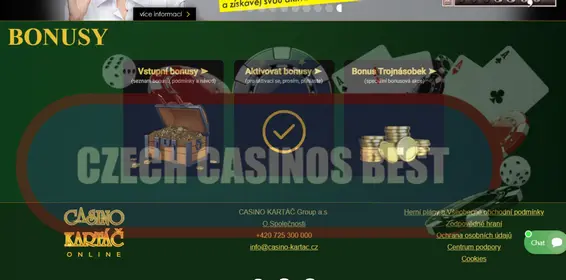 casino kartáč bonusy