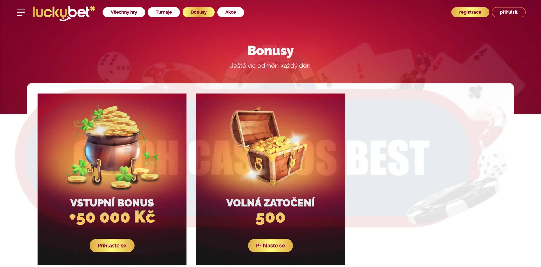 LuckyBet kasinové bonusy