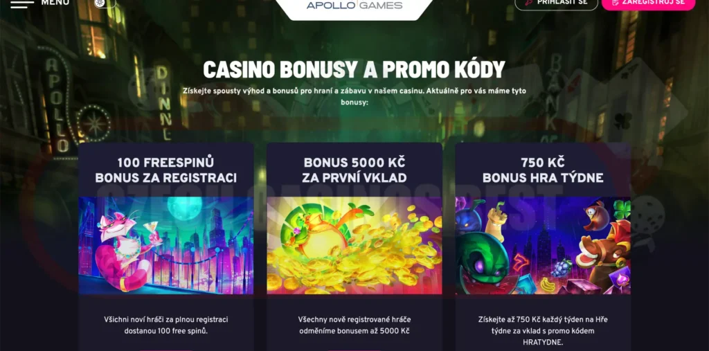 Bonusy kasina Apollo Games