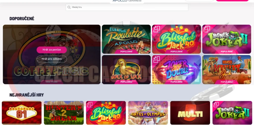 Kasinové hry Apollo Games