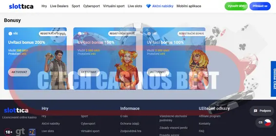 bonusy slottica casino