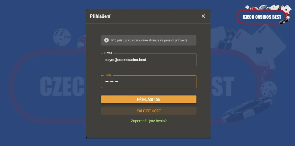 Přihlášení do Chance Casino